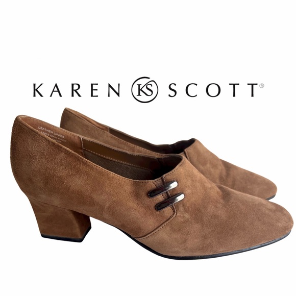 ✨NWOT✨ Karen Scott Women's Brown Heels Size 7M - Picture 1 of 11